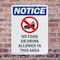Signmission No Food Or Drink Allowed, 10 in W x Rectangle, Plastic OS-2PACK-NS-P-1014-V-14580 - alternate 3